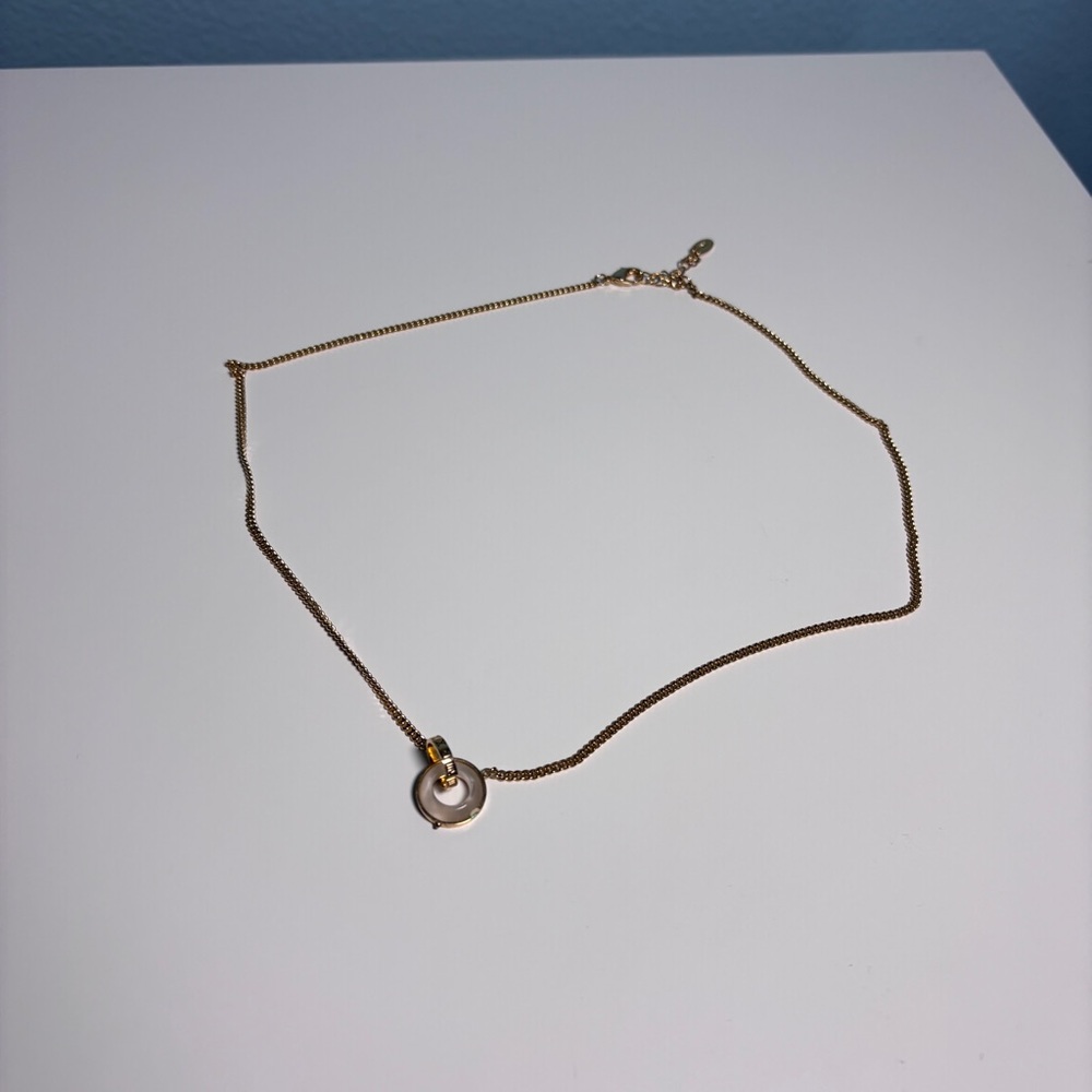 Brand New Gold Double Ring Necklace